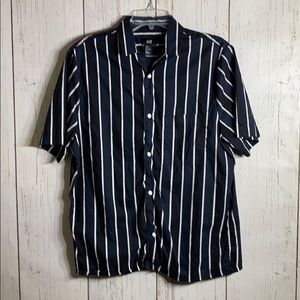 H&M black and white button down flannel